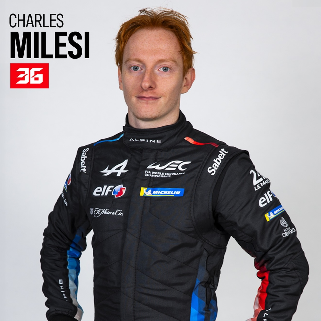 Photo de début de saison de Charles Milesi en Alpine WEC.